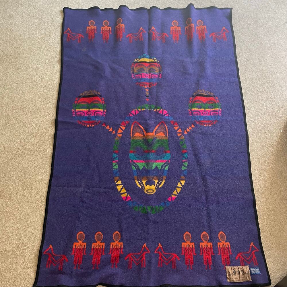 Pendleton Beaver State Wool Blanket Coyote & The Huckleberry Sister Lillian Pitt